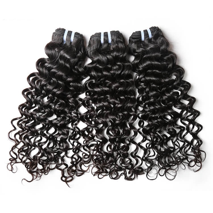 One Donor Jerry Curl 3 Bundle Deal With 4×4 HD Lace Closure