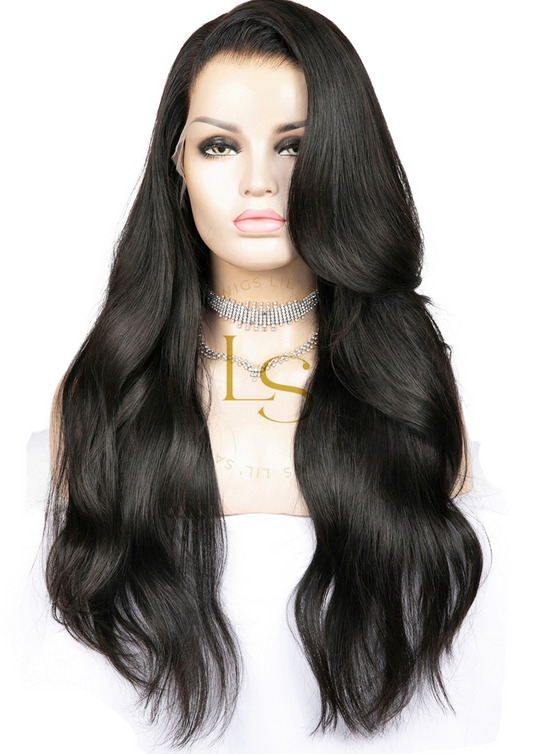 Kalani - Natural black Straight Layered Glueless Wig