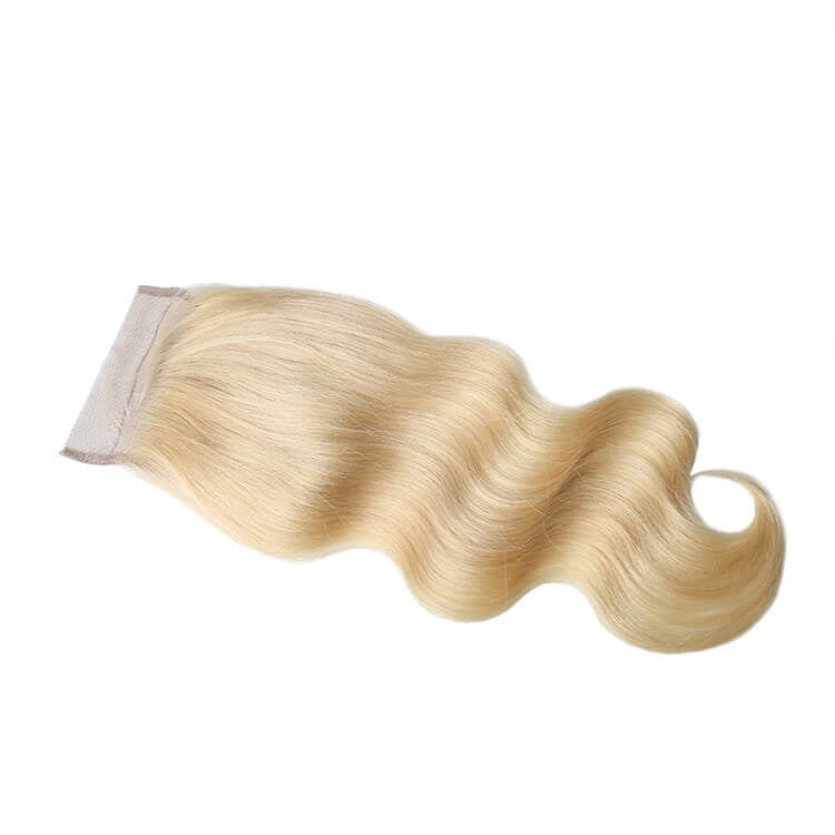 4x4 HD 613 Blonde Body Wave Lace Closure