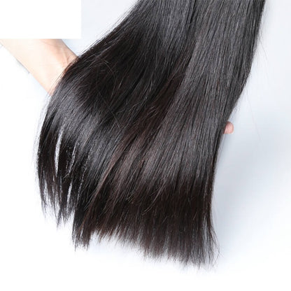 One Donor Raw Straight 3 Bundle Deal With 5×5 HD Lace Closure