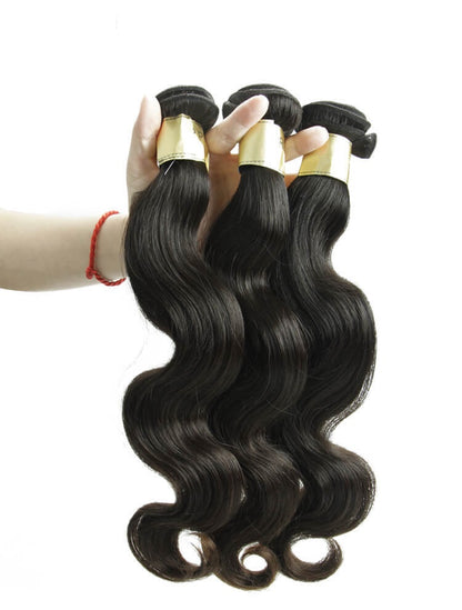 One Donor Body Wave 3 Bundle Deal With 4×4 HD Lace Closure