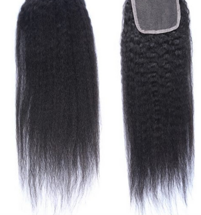 4×4 Swiss lace Kinky Straight Lace Closure